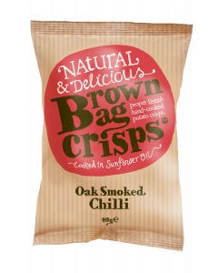 Brown Bag Crisps Oak Smoked Chilli 20 x 40g